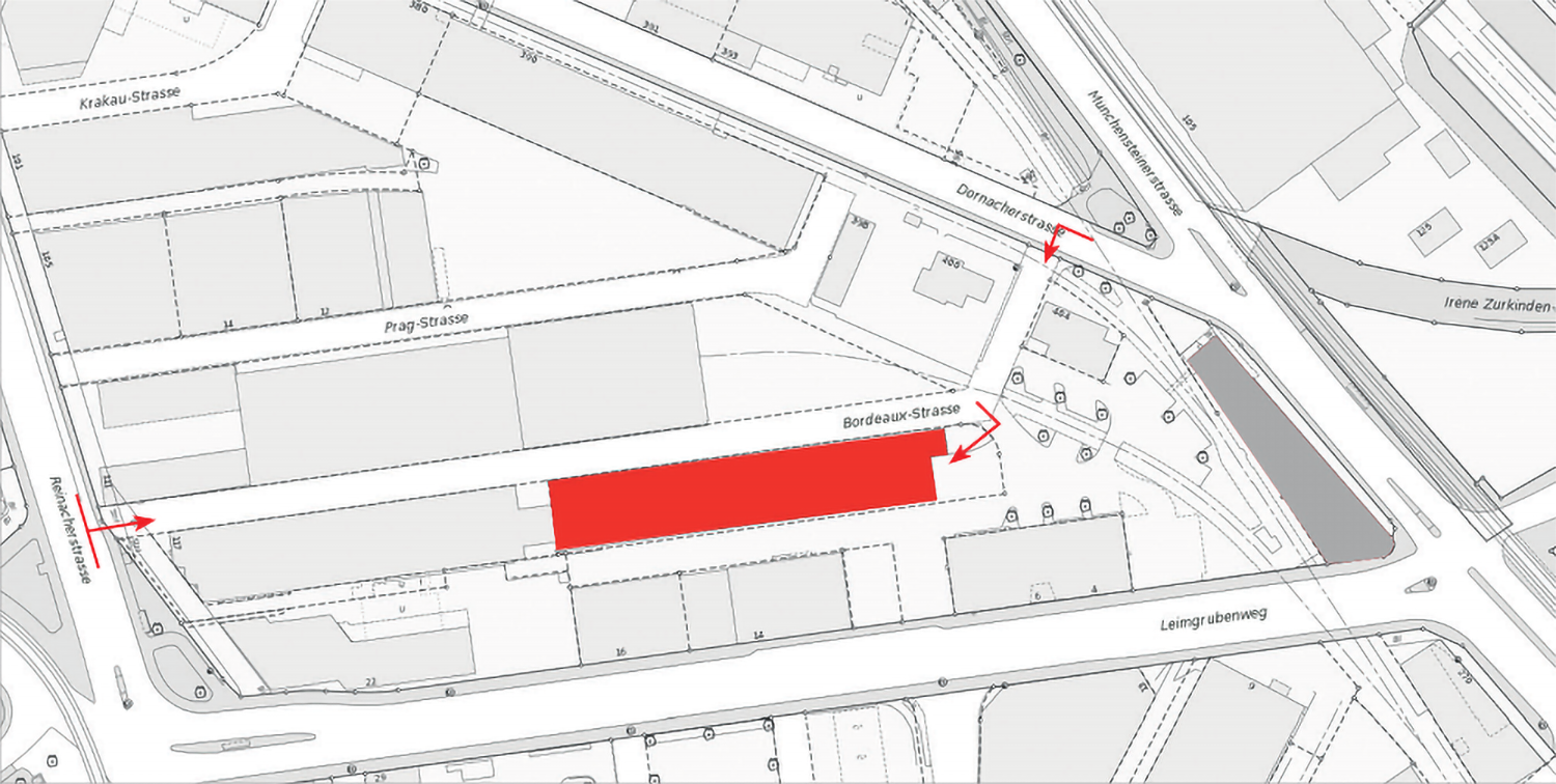 Plan Anlieferung Bordeaux-Strasse