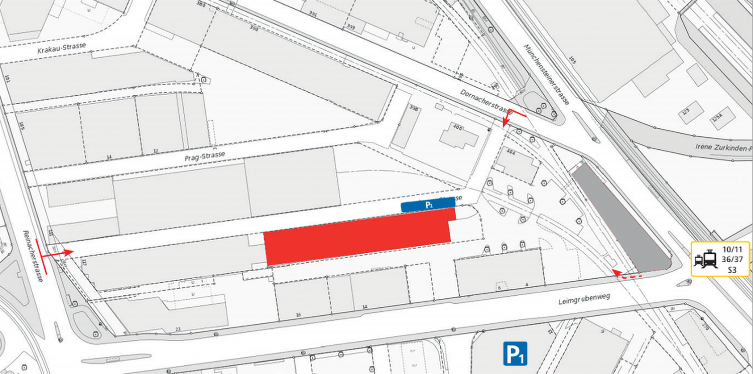 Anfahrtsplan Bordeaux-Strasse